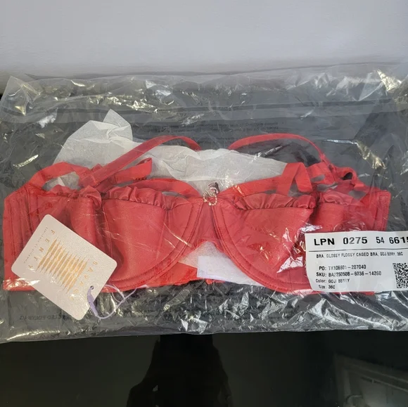 Savage X Fenty Glossy Flossy Caged Quarter Cup Bra 36C